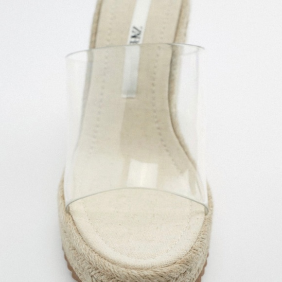 ZARA VINYL JUTE WEDGES / 10 - Picture 3 of 3